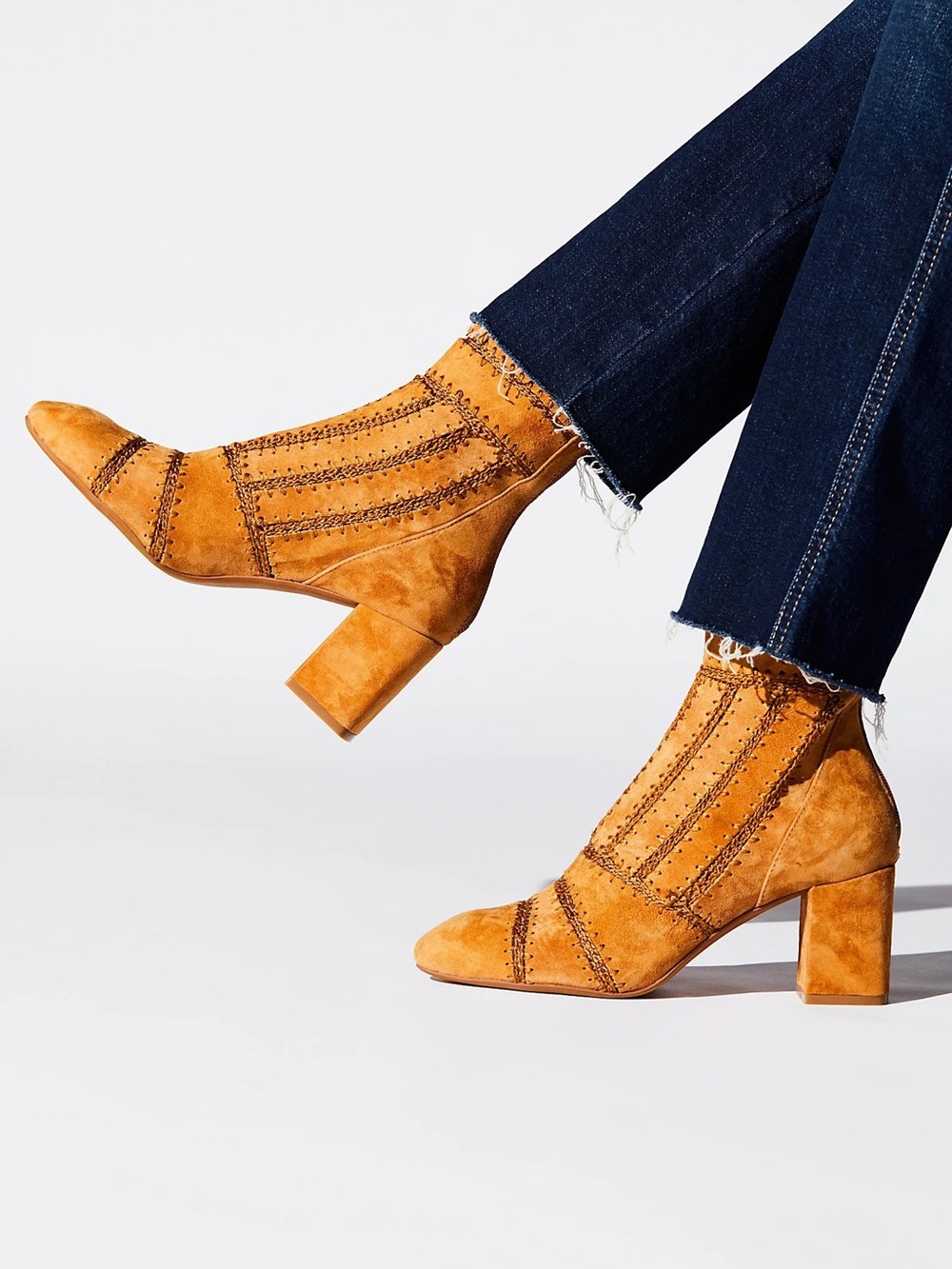 Silent D Block Heel Ankle Boots Shuffle